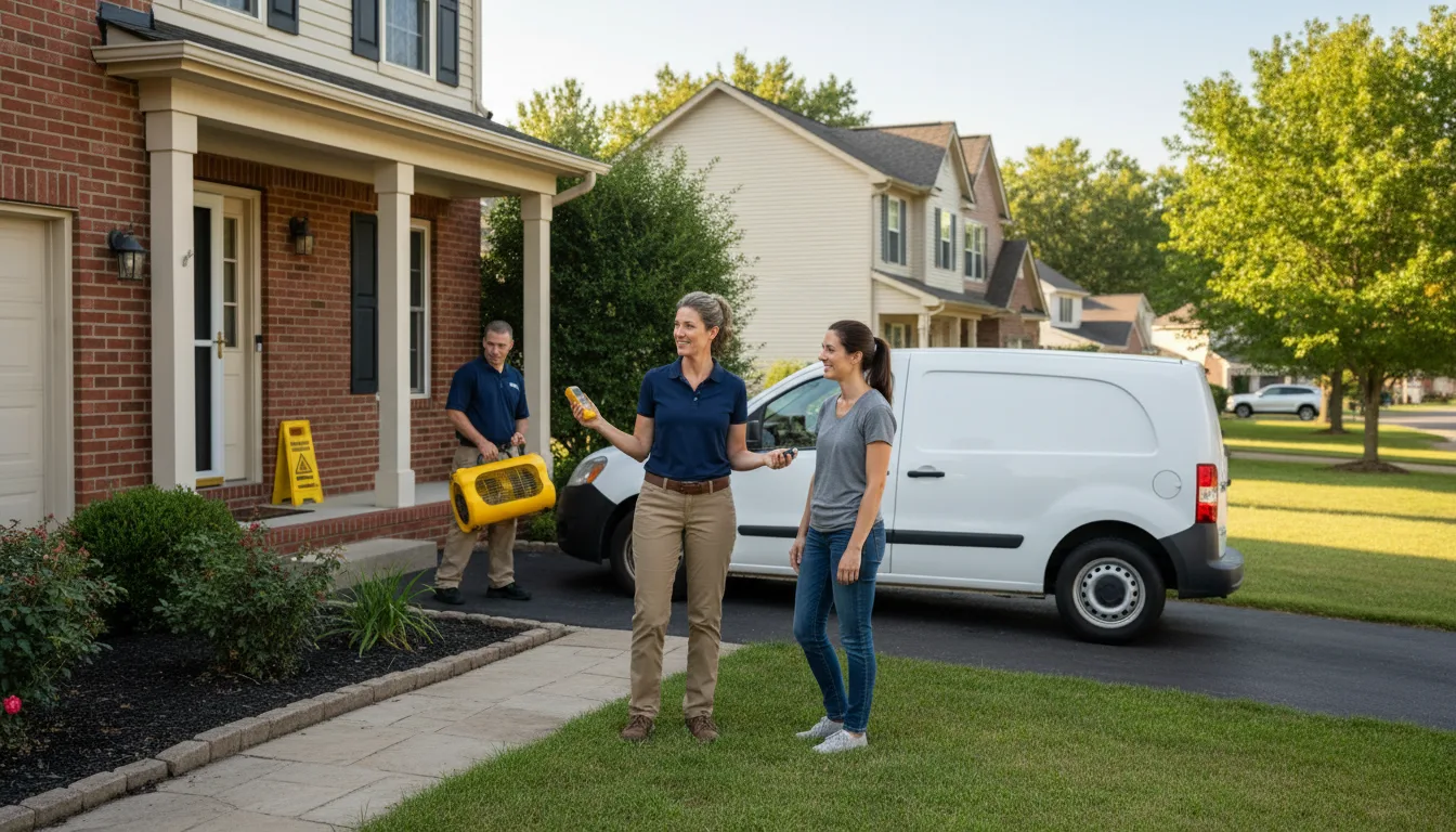Residential water damage restoration in Watson, IL